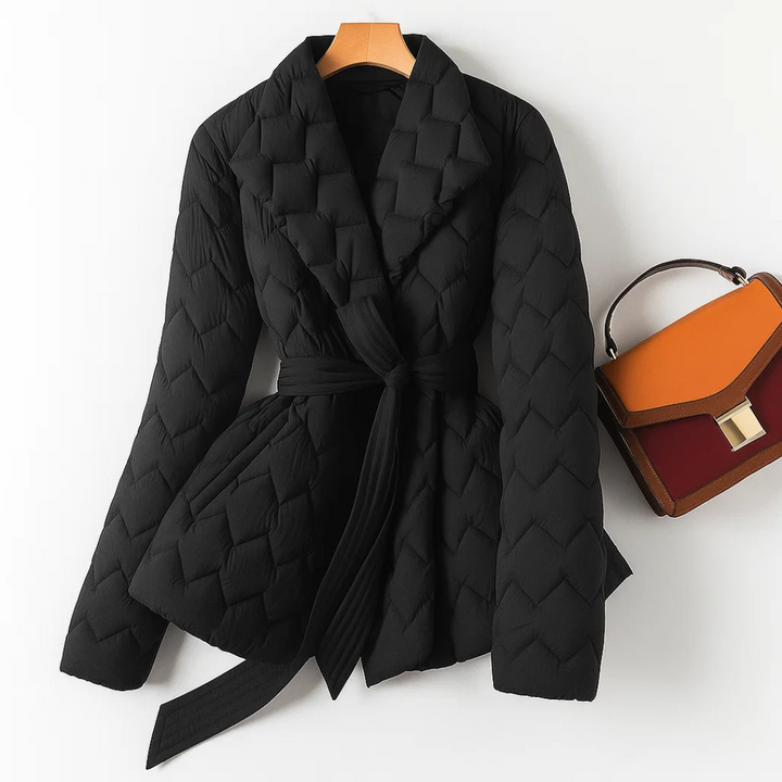 Sophia™ | Chaqueta acolchada con cinturón en la cintura