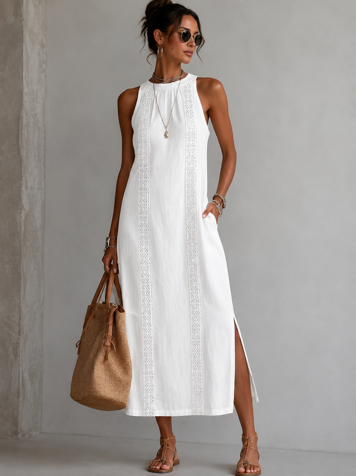 Marit | Vestido bordado ligero y que disimula el vientre con bolsillos