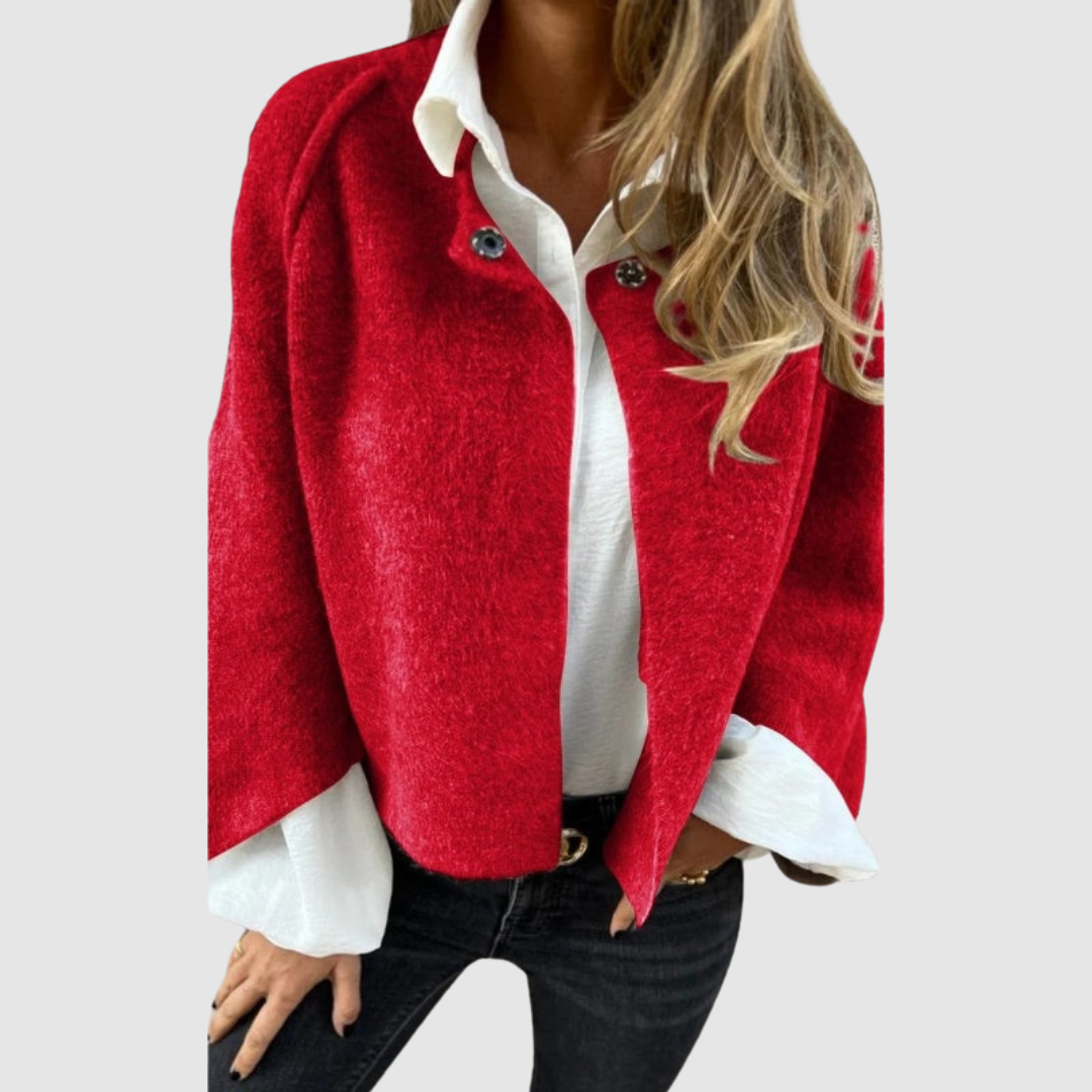 Jasmína - Abrigo con escote casual