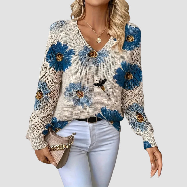 Martina™ | Suéter elegante con estampado floral