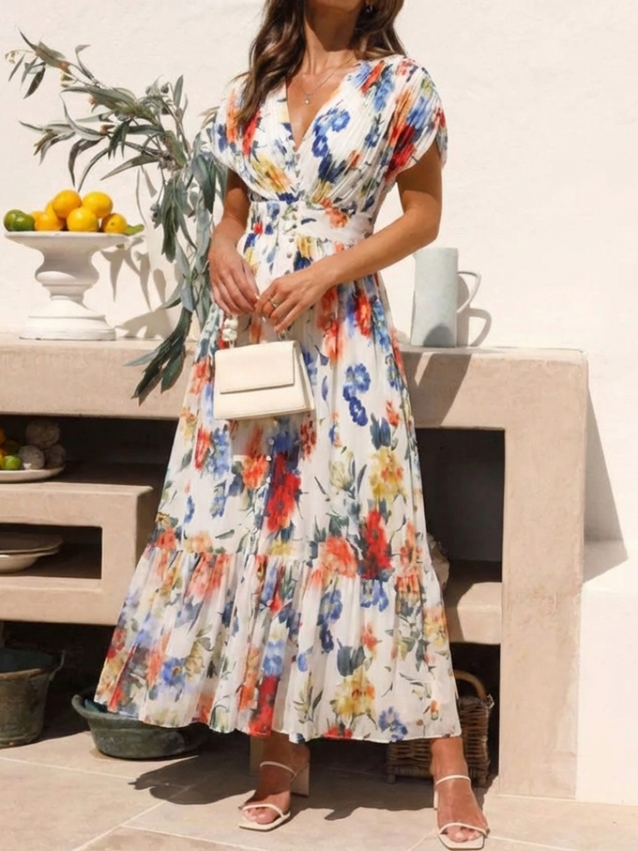 Savannah | Vestido midi plisado sin mangas