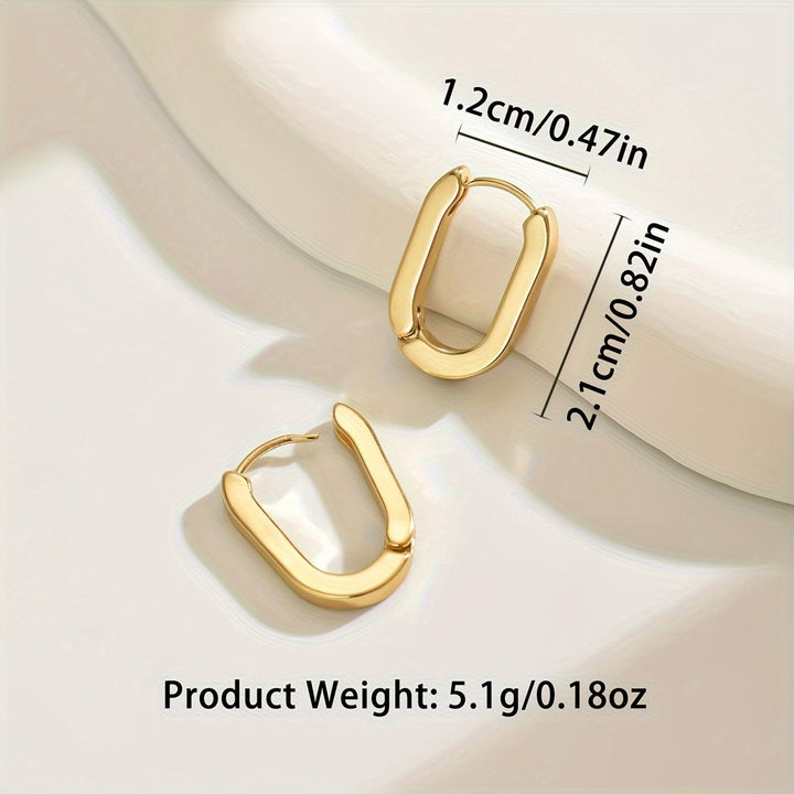 Pendientes de aro elegantes de forma geométrica