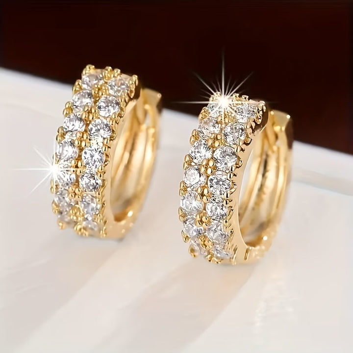 Pendientes Vintage de Oro Blanco con Micro Zirconia