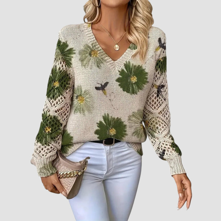 Martina™ | Suéter elegante con estampado floral