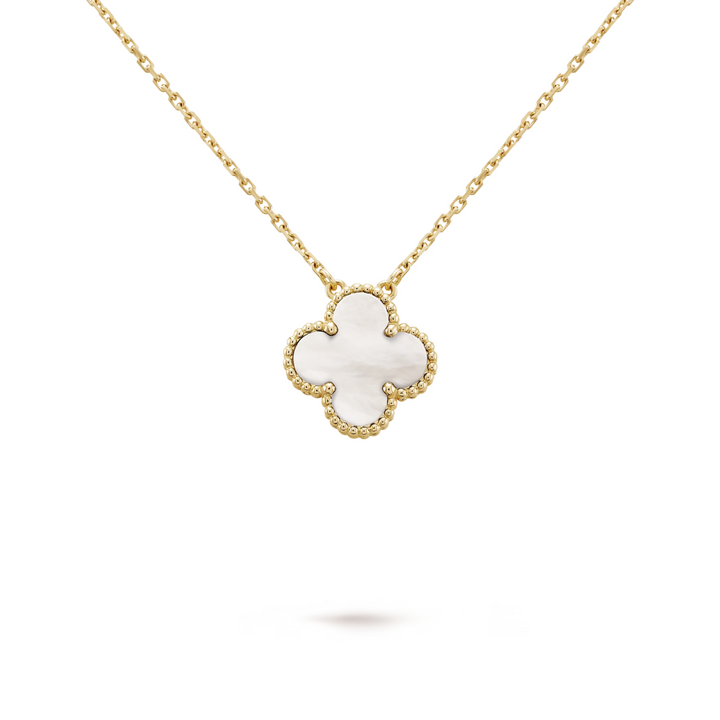 KLEEBLATT | Collar Blanco/Oro