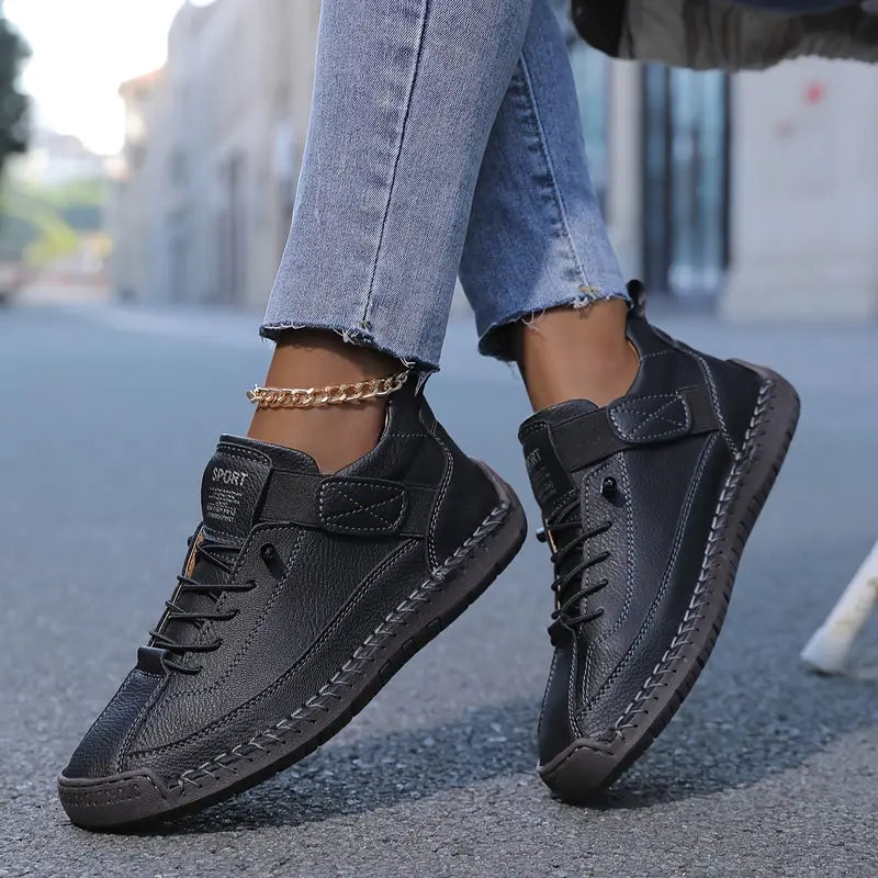 Gisela - Zapatos ortopédicos cómodos efecto cuero
