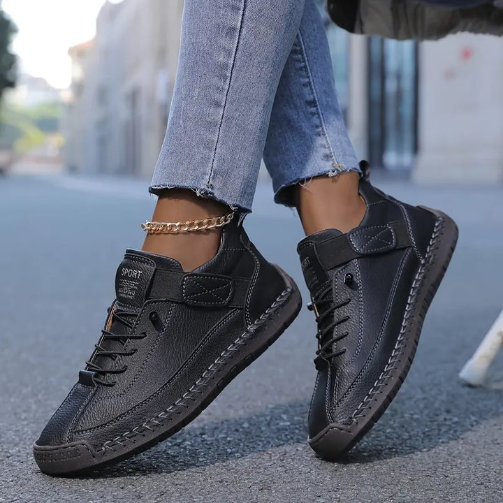 Gisela - Zapatos ortopédicos cómodos efecto cuero