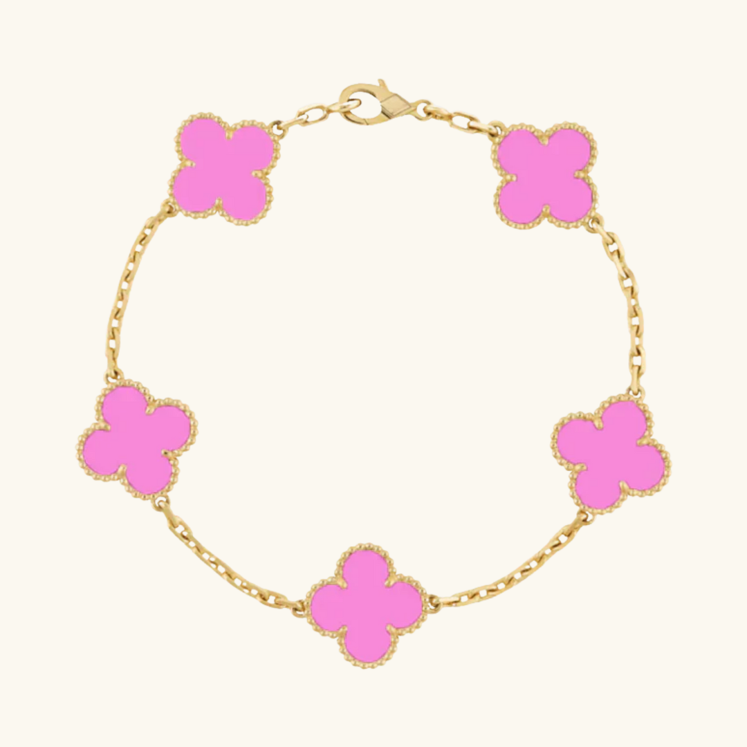 KLEEBLATT | Pulsera Neón Rosa Dorado