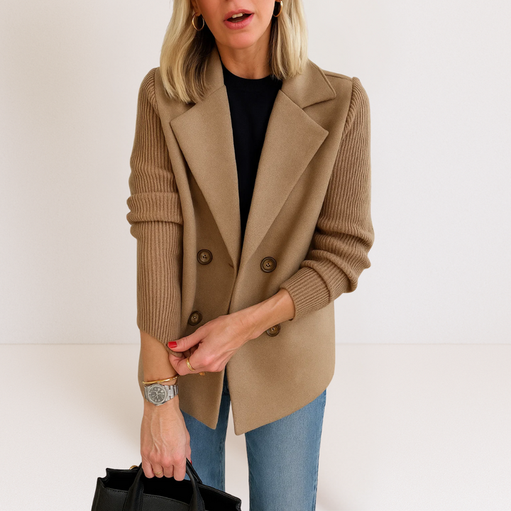 Martine™ | Chaqueta elegante con mangas de punto
