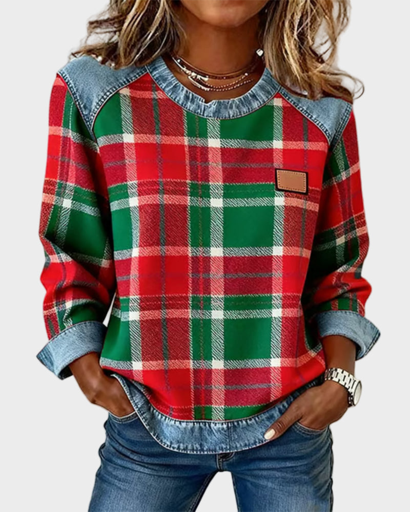 Ivy – Sudadera de Motivo Patchwork para Mujer