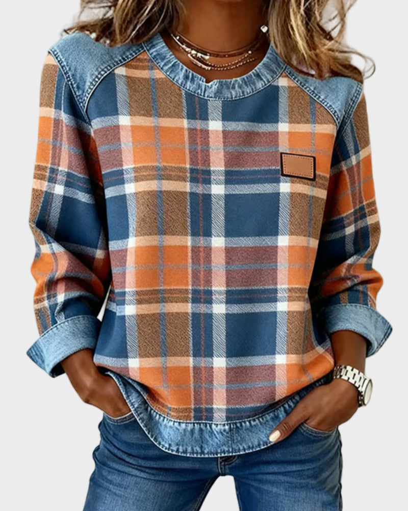 Ivy – Sudadera de Motivo Patchwork para Mujer