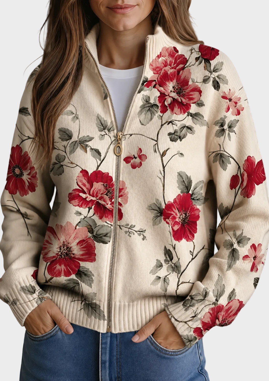 Wilhelmine - Cárdigan con estampado vintage Rosa