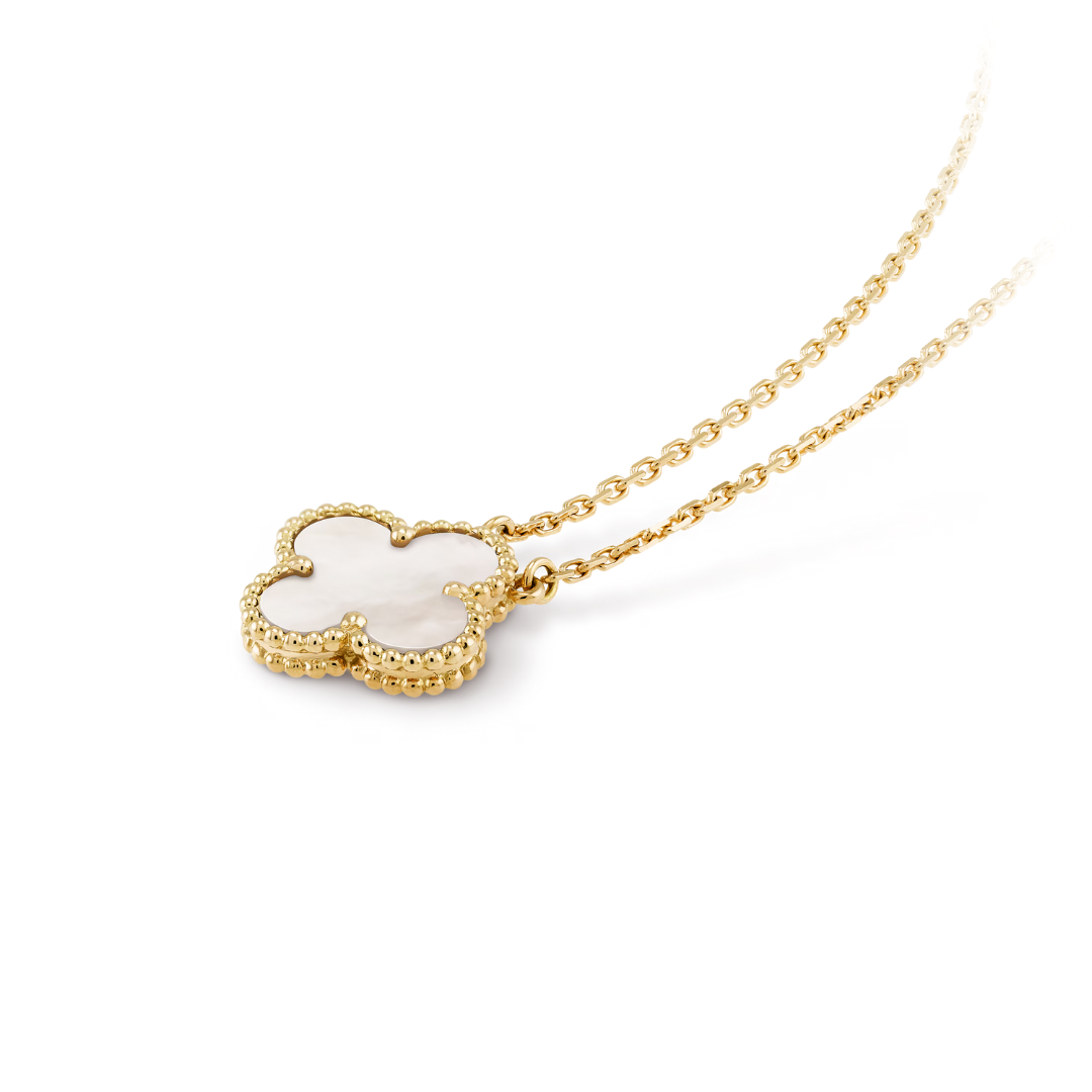 KLEEBLATT | Collar Blanco/Oro