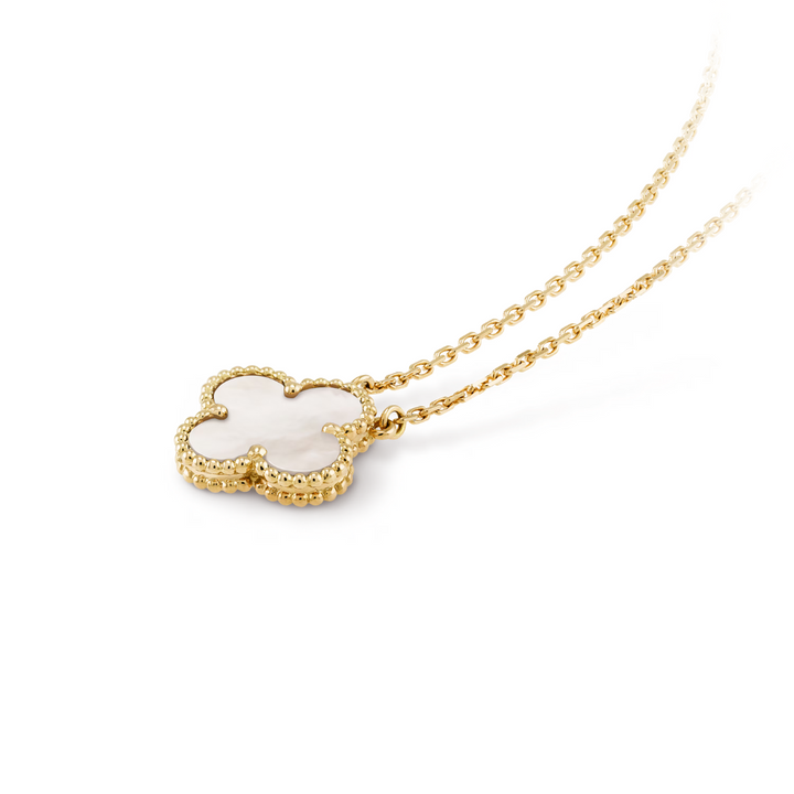 KLEEBLATT | Collar Blanco/Oro