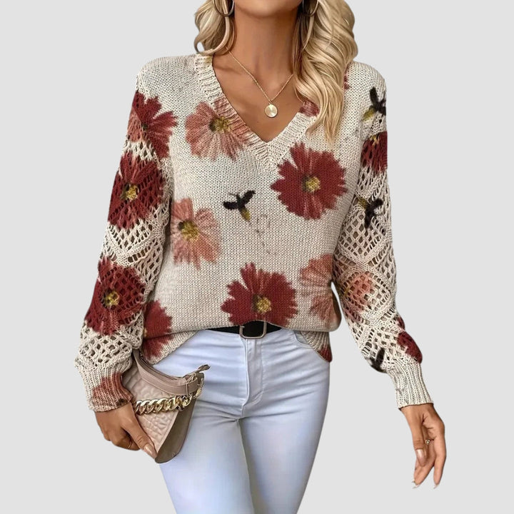 Martina™ | Suéter elegante con estampado floral