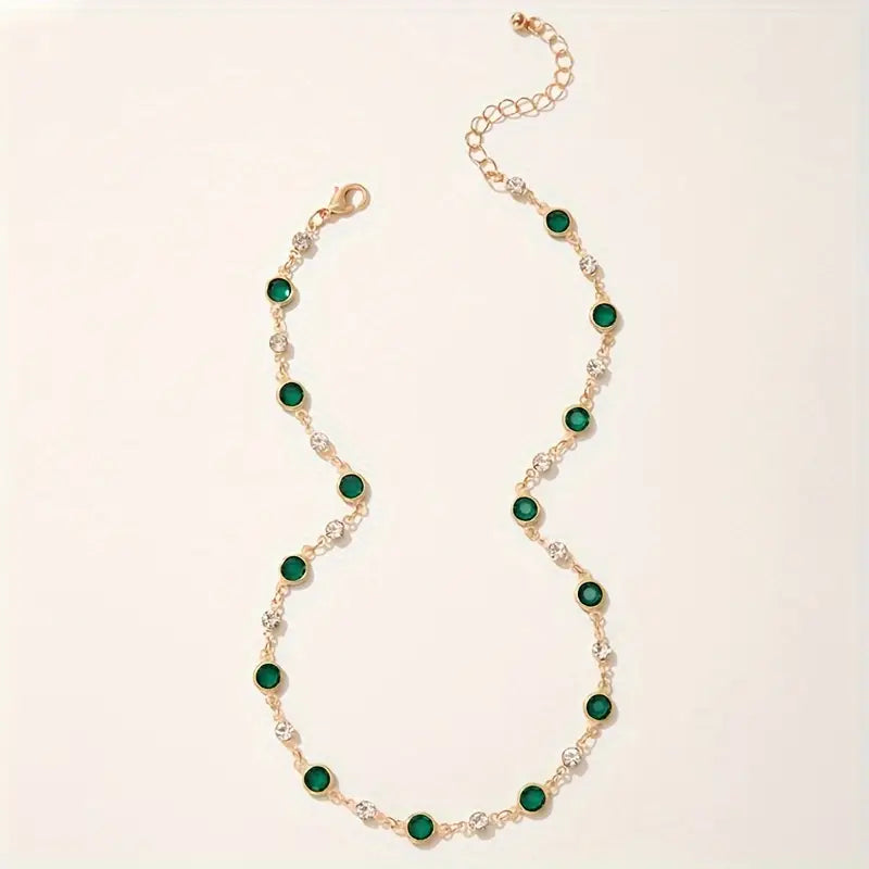 Collar Péndulo Esmeralda Verde