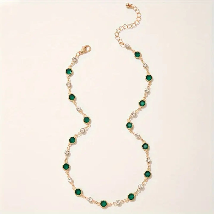 Collar Péndulo Esmeralda Verde