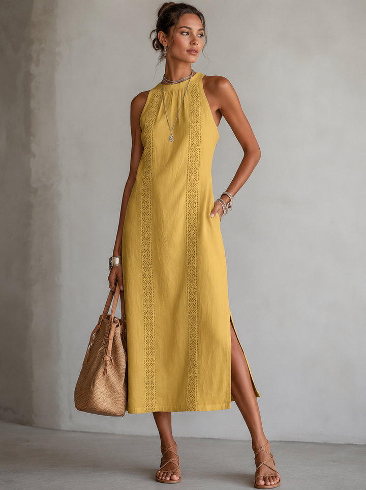 Marit | Vestido bordado ligero y que disimula el vientre con bolsillos