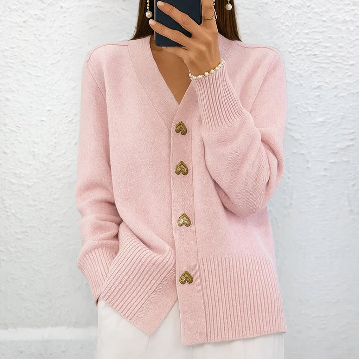 Lydia™ | Suéter elegante con botones en forma de corazón