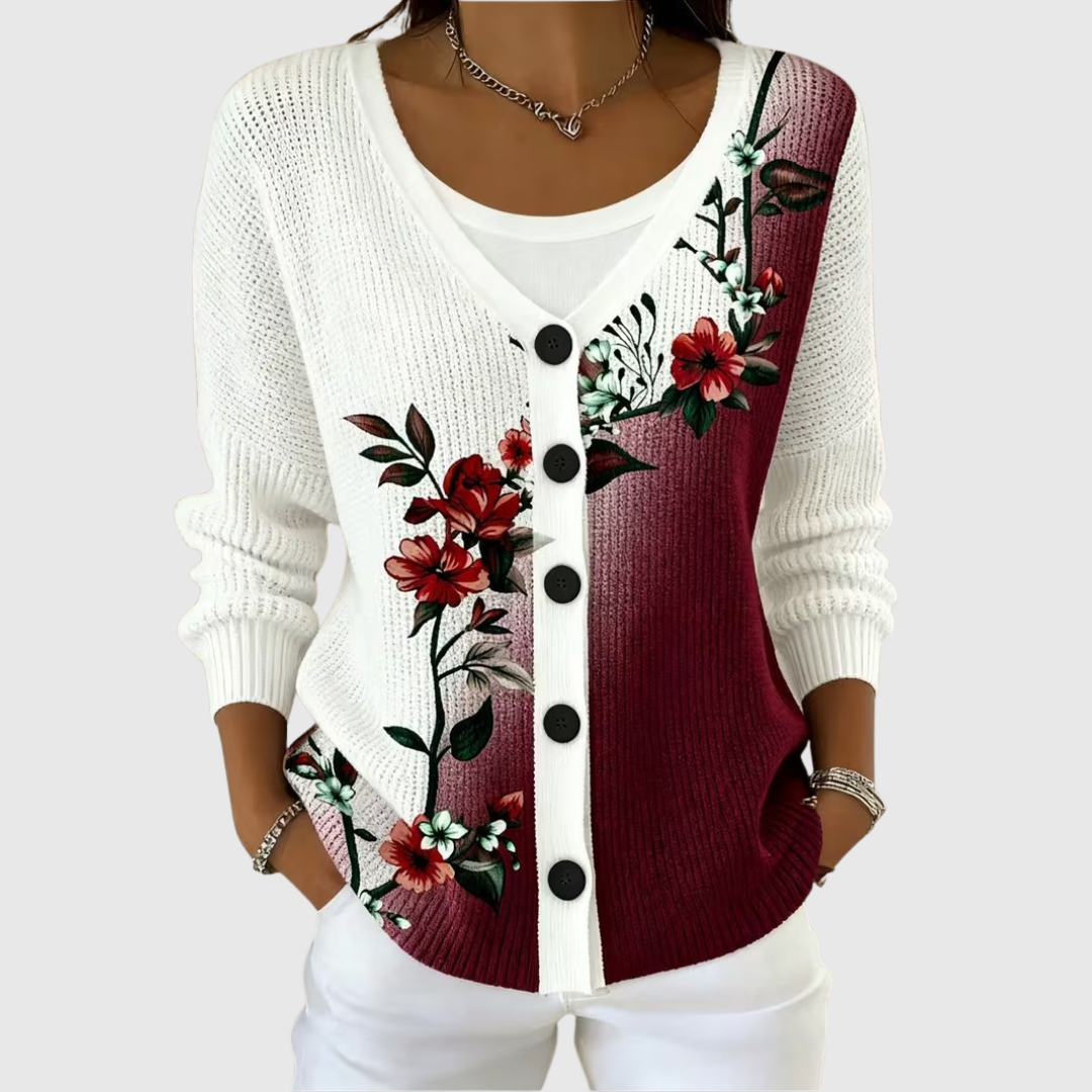 Cardigan de Tricot Cómodo con Botones