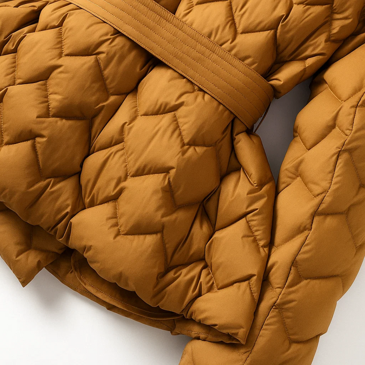 Sophia™ | Chaqueta acolchada con cinturón en la cintura