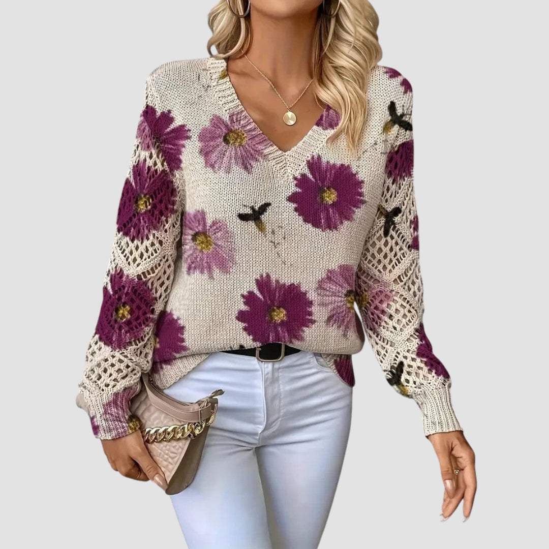 Martina™ | Suéter elegante con estampado floral