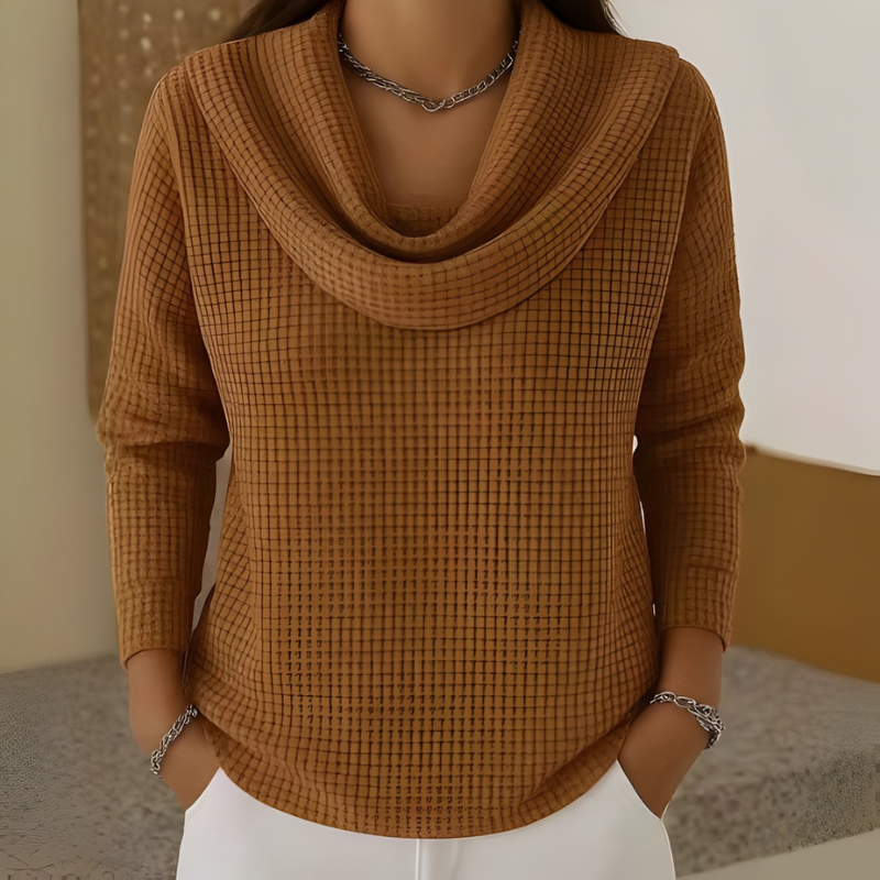 Amber™ | Suéter cálido con elegante escote en cascada