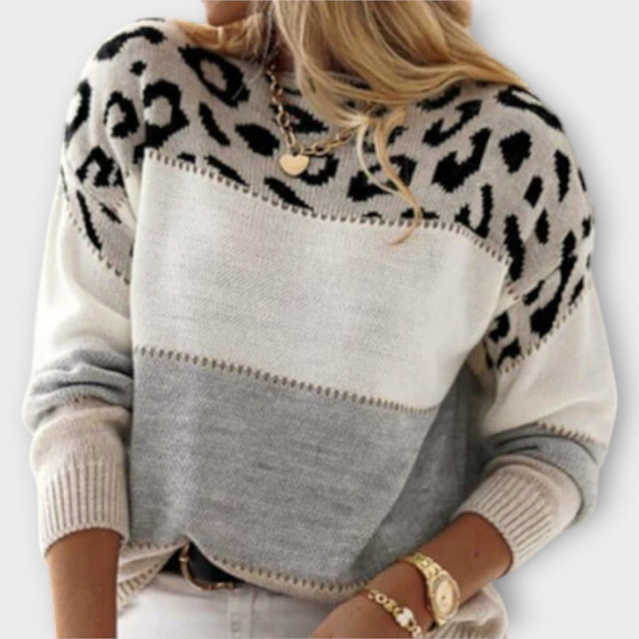 Cheyenne - Jersey suelto con estampado de leopardo