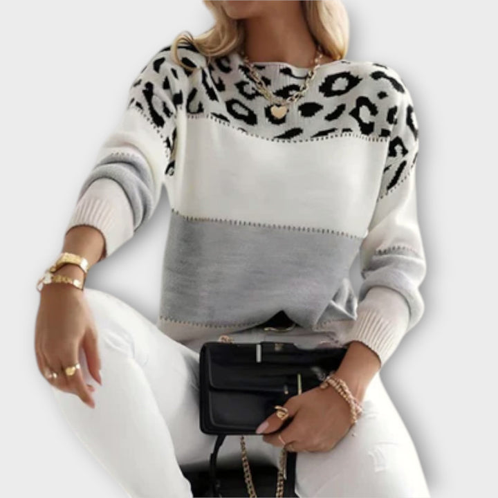 Cheyenne - Jersey suelto con estampado de leopardo