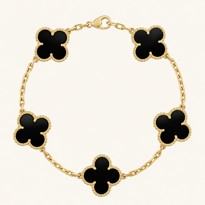 KLEEBLATT | Pulsera Negra/Dorada