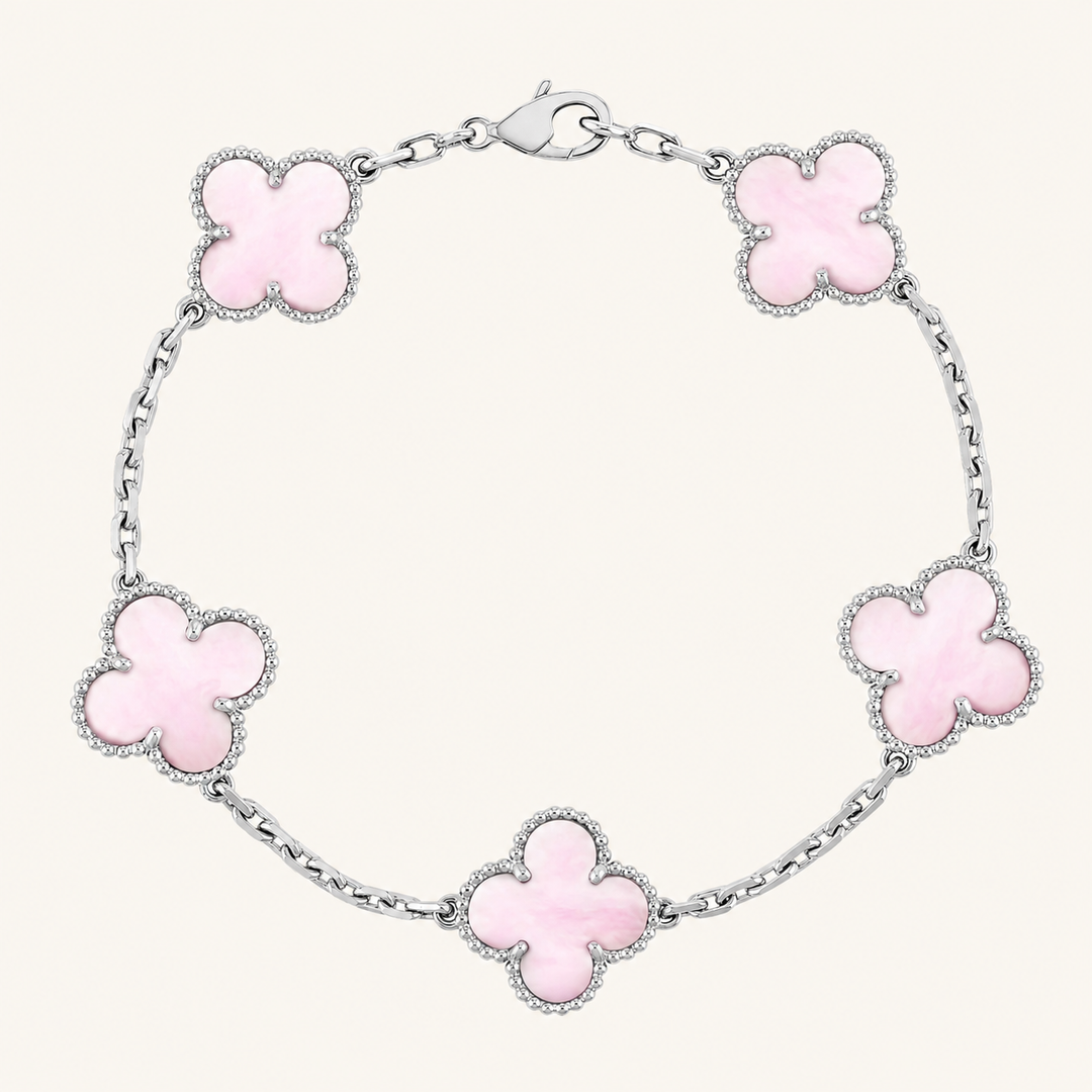 KLEEBLATT | Pulsera Rosa/Plata