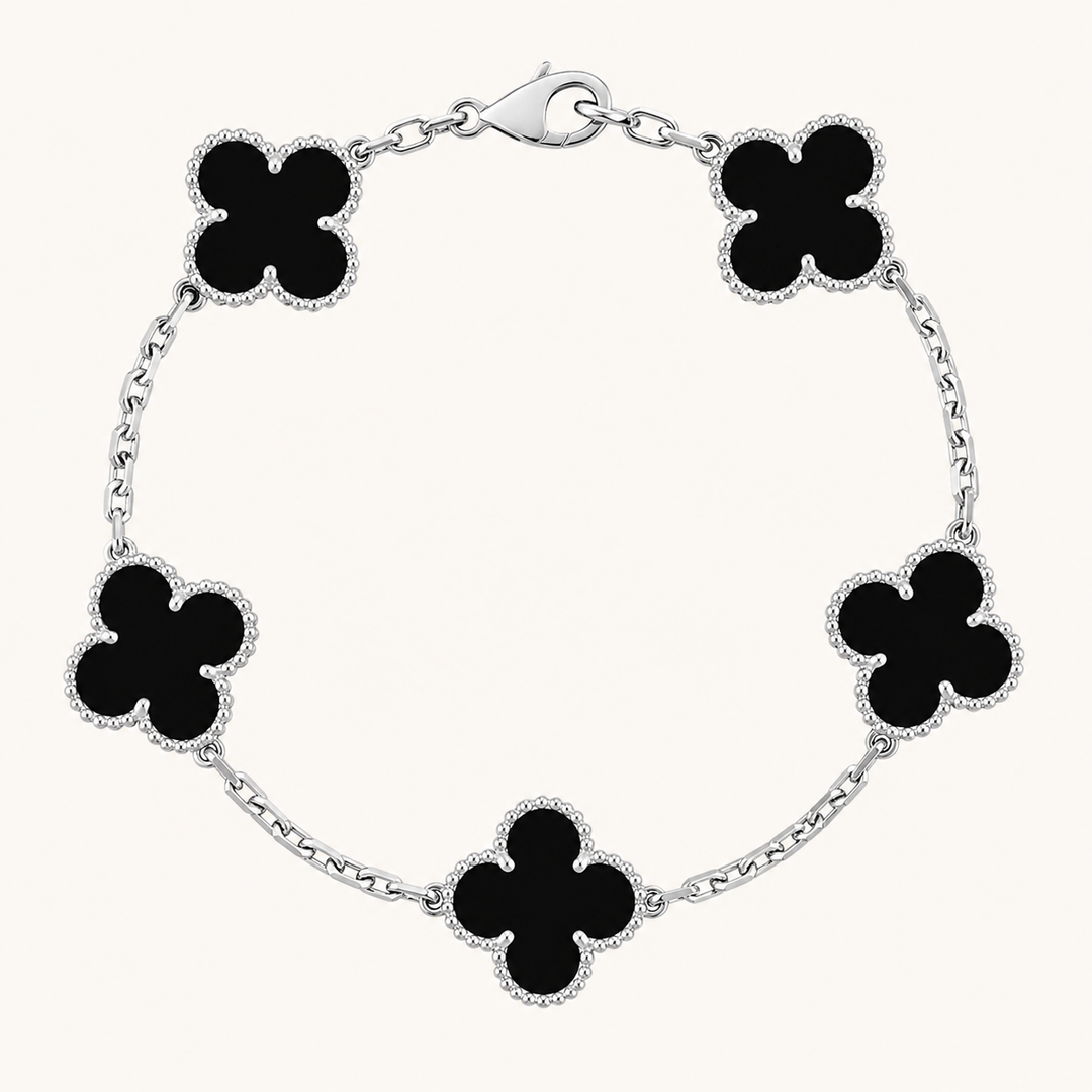 KLEEBLATT | Pulsera Negro/Plata