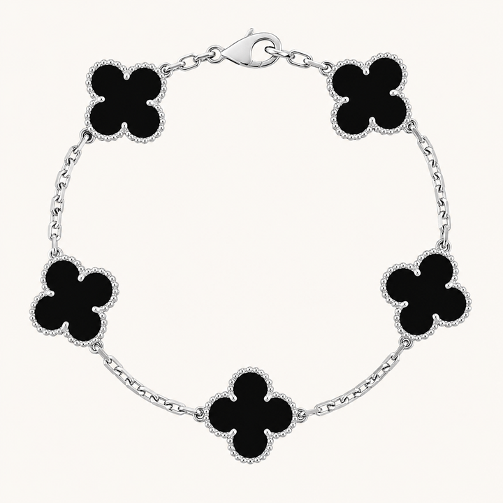 KLEEBLATT | Pulsera Negro/Plata