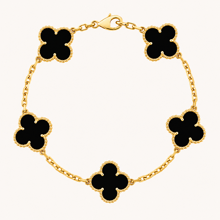 KLEEBLATT | Pulsera Negro/Plata