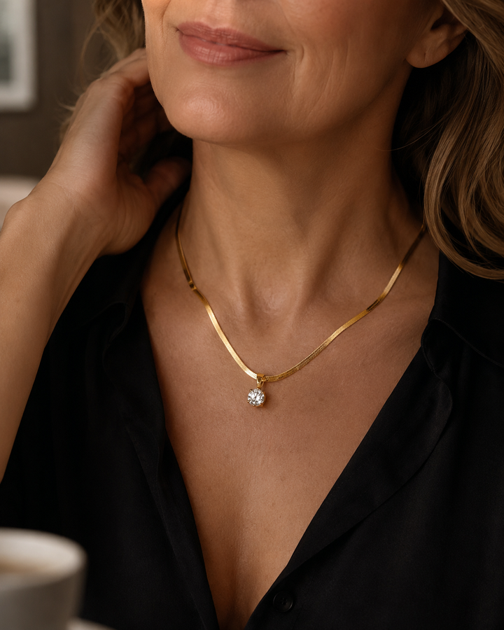 Collar serpiente Maya con zirconio