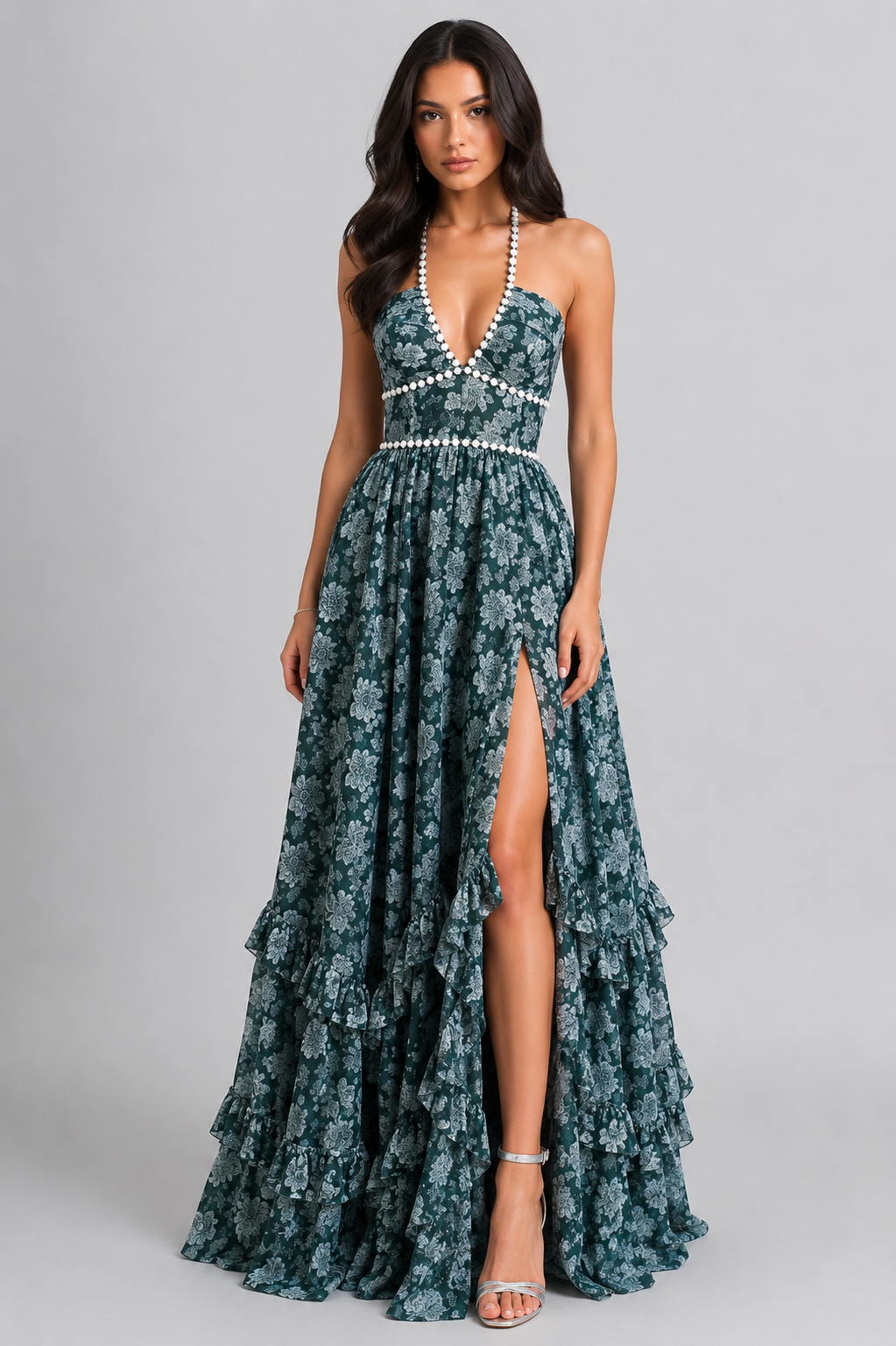 VALESKA | Vestido Maxi Chic con Estilo Floral Vintage