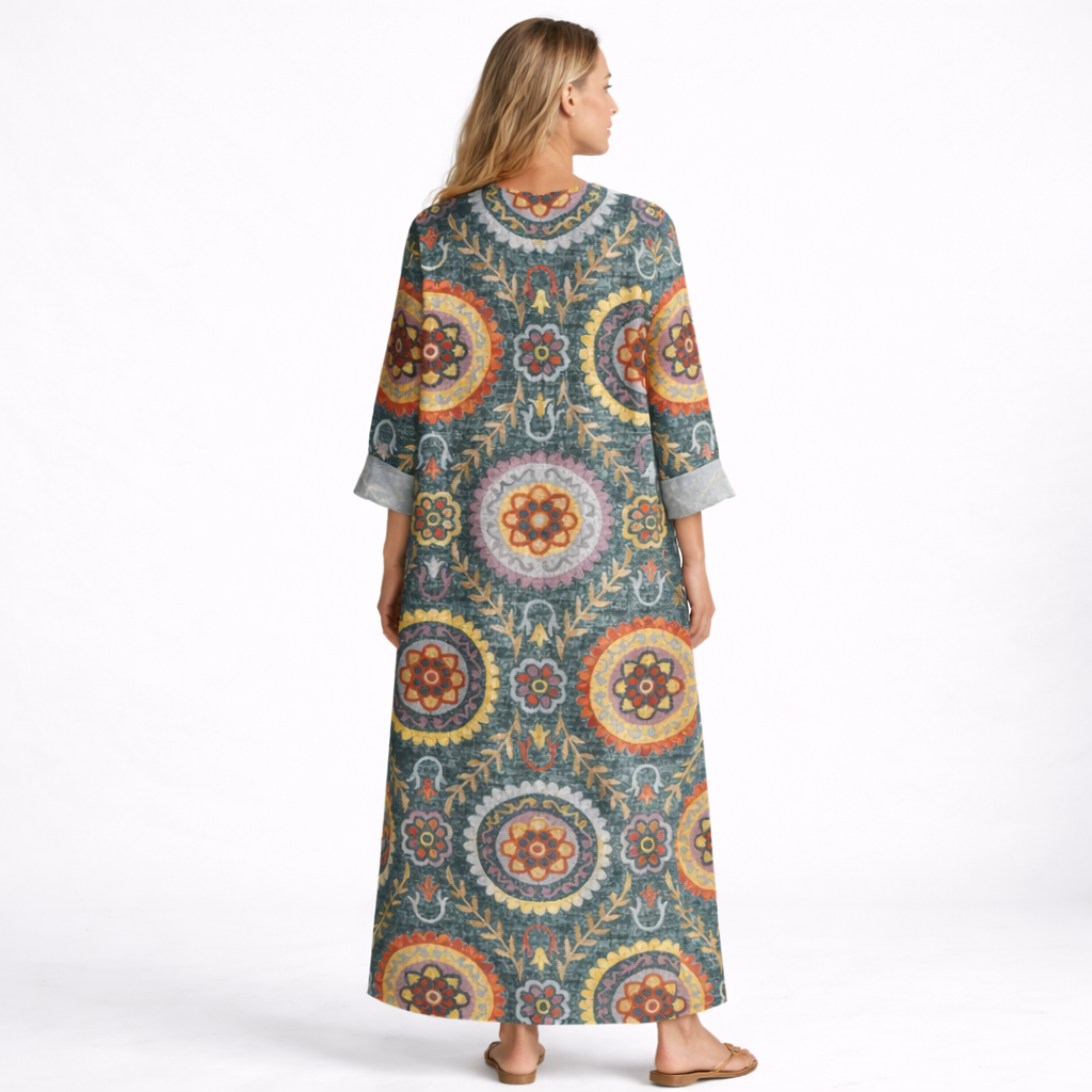 El vestido midi Elia con estampado geométrico