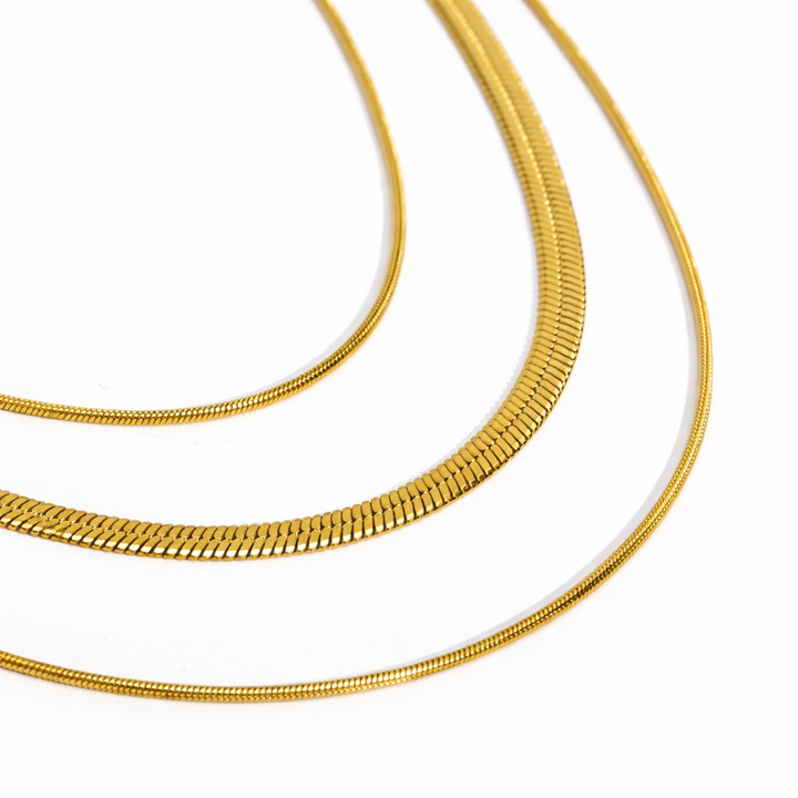 Collar de cadena multicapas
