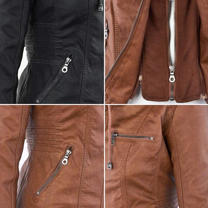 Monika™ | Chaqueta de cuero robusta y elegante