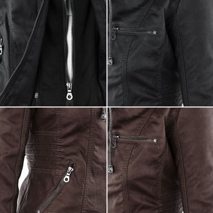 Monika™ | Chaqueta de cuero robusta y elegante