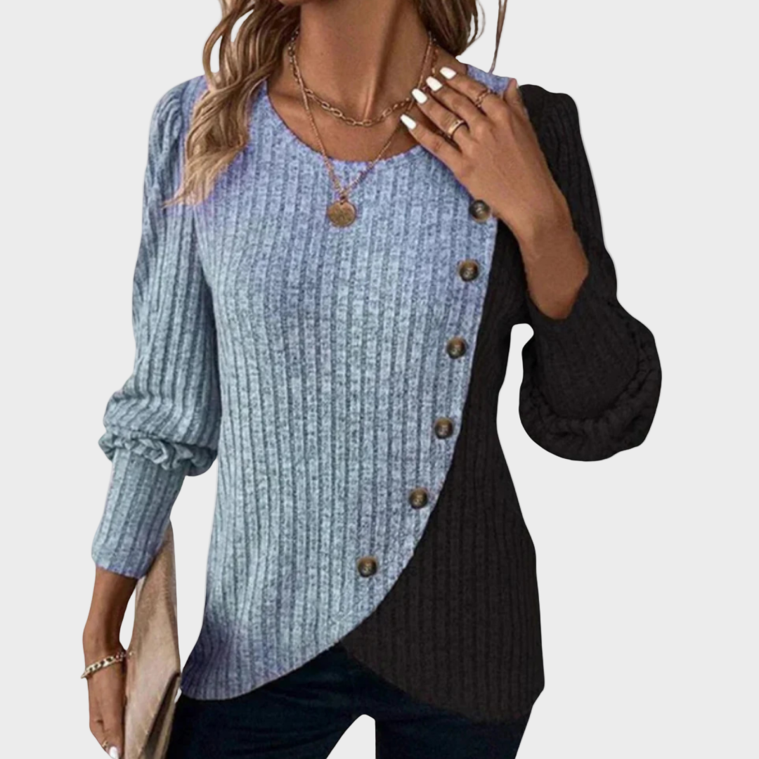 Kaia - Suéter elegante de punto con botones