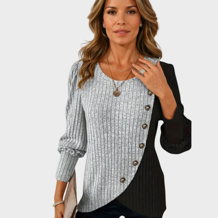 Kaia - Suéter elegante de punto con botones