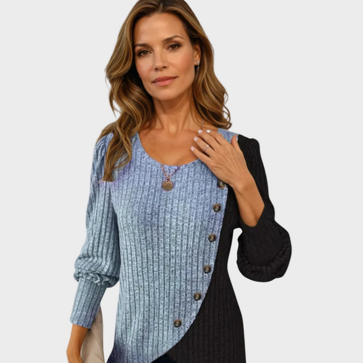 Kaia - Suéter elegante de punto con botones