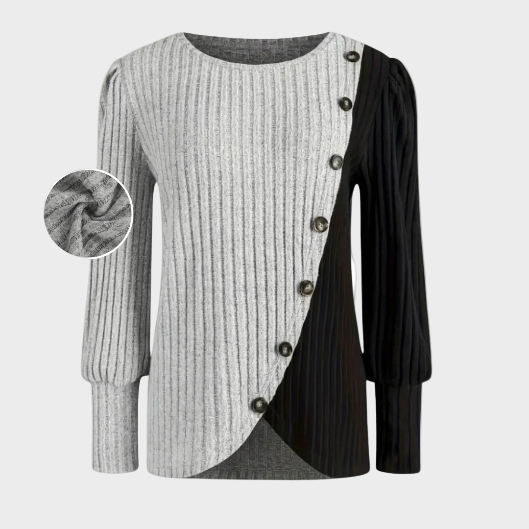 Kaia - Suéter elegante de punto con botones