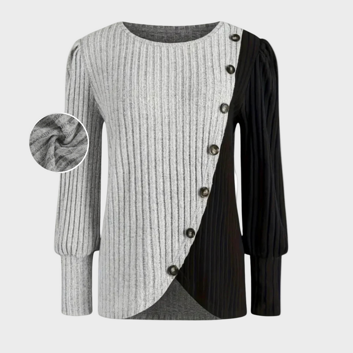 Kaia - Suéter elegante de punto con botones