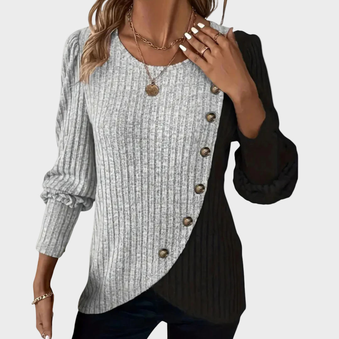 Kaia - Suéter elegante de punto con botones