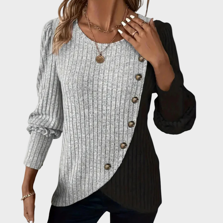 Kaia - Suéter elegante de punto con botones