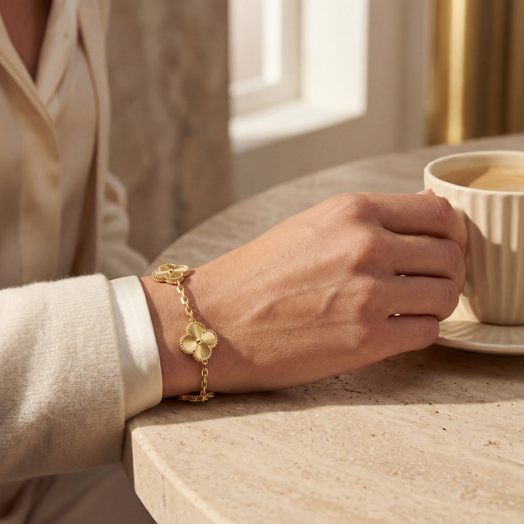 Pulsera de Oro Trébol