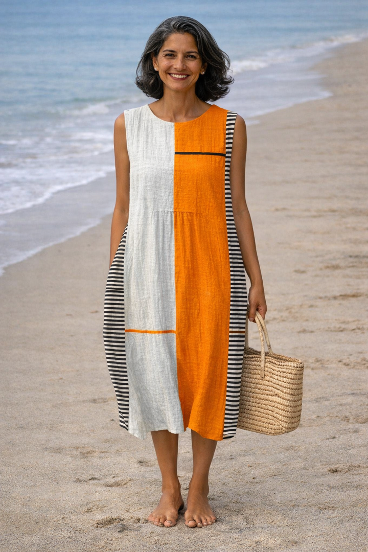 Maya | Vestido Midi Rayado