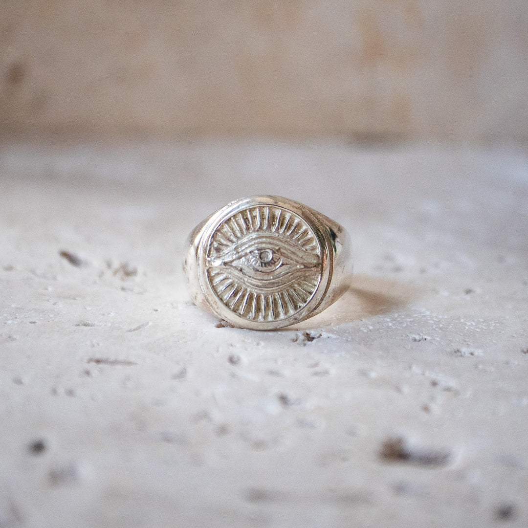 Anillo Sello Horus 925 Plata Esterlina hecho a mano